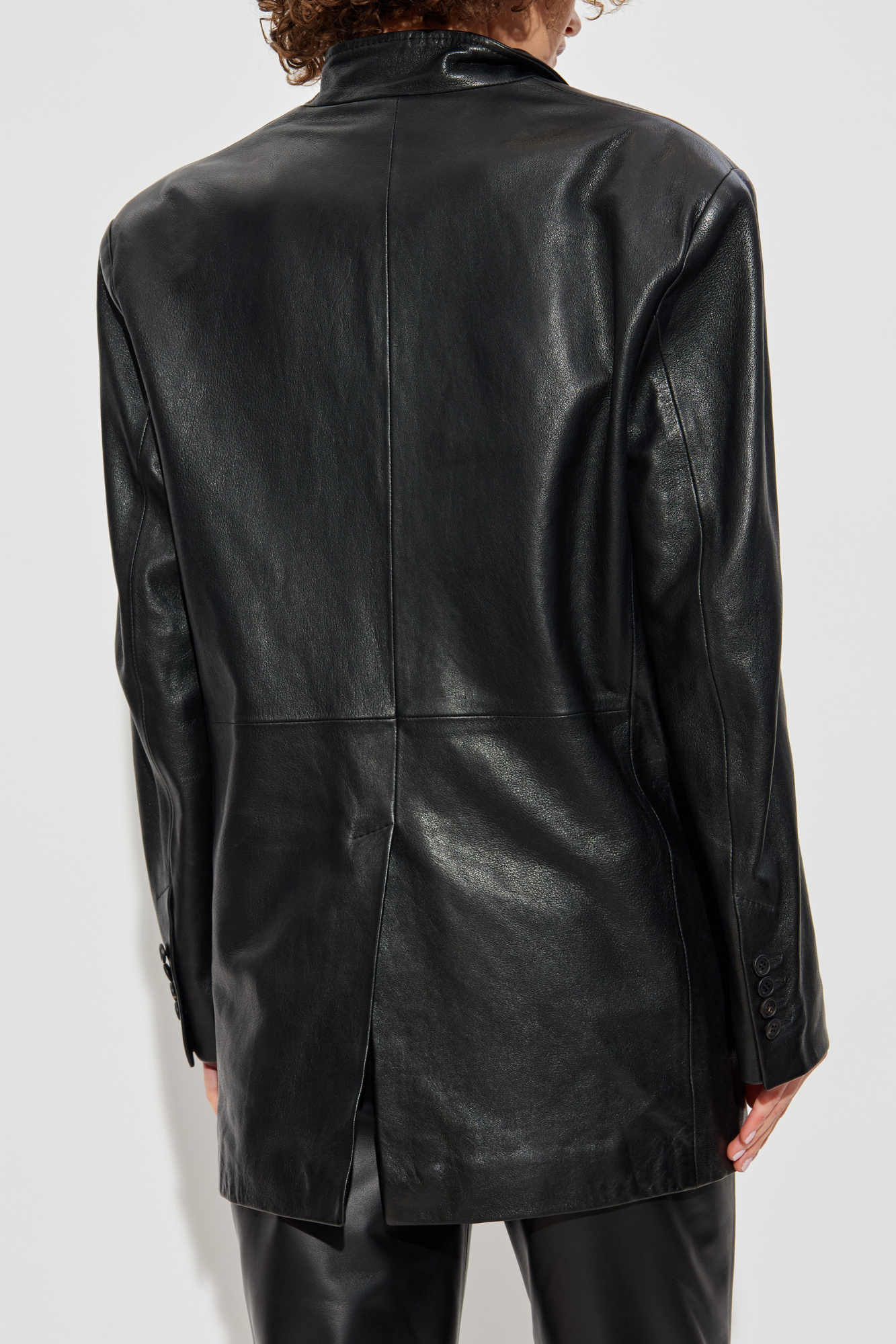 Black Leather jacket The Attico - Vitkac AS
